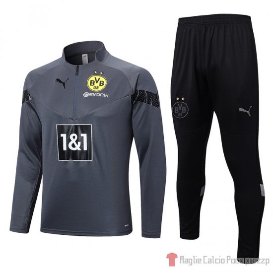 Felpa Della Tuta Borussia Dortmund 2022-23 Gris - Clicca l'immagine per chiudere