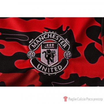 Tuta Da Track Felpa Manchester United 2021 Rojo Y Negro